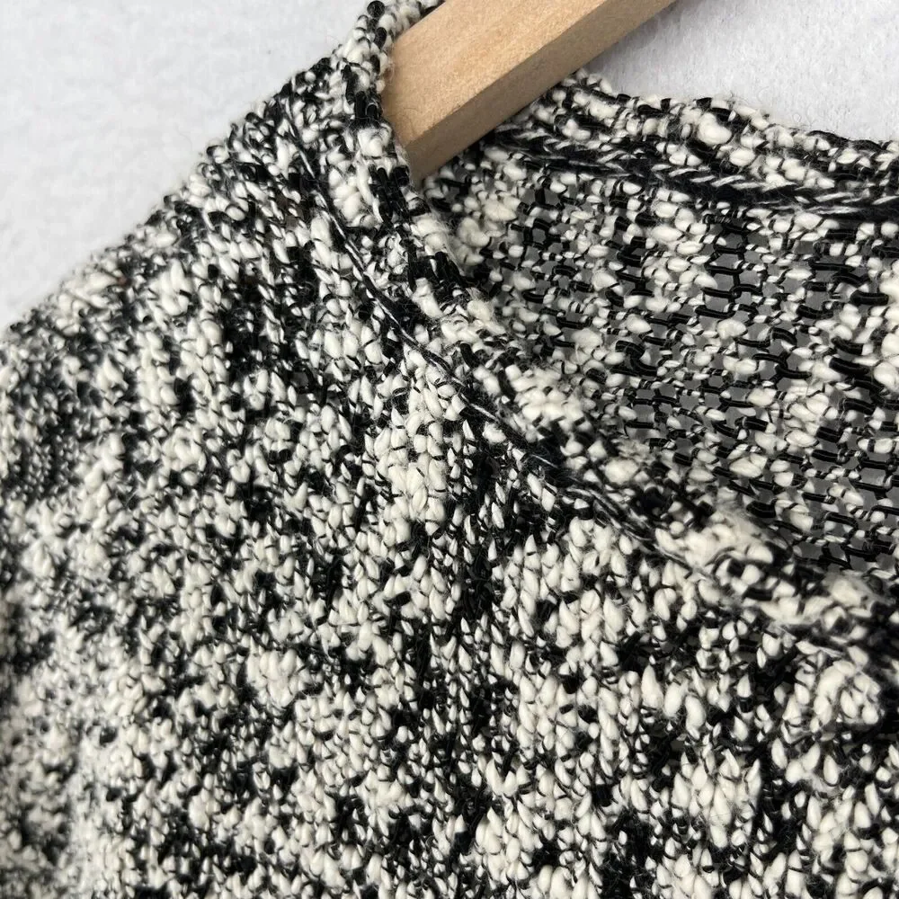 EILEEN FISHER Sweater M Cotton Viscose Slub Melange Chunky Knit Pullover Gray - Picture 7 of 16